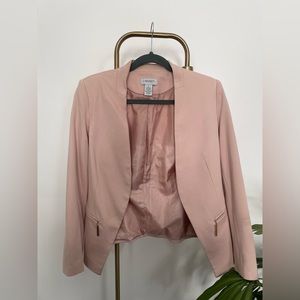 Blush pink blazer jacket